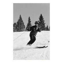 Load image into Gallery viewer, Digitally Restored and Enhanced 1964 Skiing Down the Slope Vail Print - Colorado Rocky Mountains Winter Sports - Pioneer Resort Era - Archival Print
