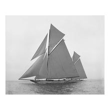 Load image into Gallery viewer, Digitally Restored and Enhanced 1901 Constitution Columbia Yacht Print - Americas Cup Defender Trials Gilded Age Sailing - Herreshoff - Archival Print

