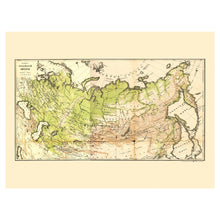 Load image into Gallery viewer, Digitally Restored and Enhanced 1898 Russian Empire Physical Map Print - Ilyin Romanov Siberia Trans Continental Railroad - Tsarist Era - Archival Print
