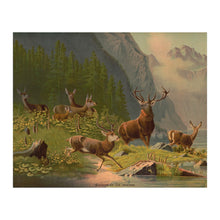 Load image into Gallery viewer, Digitally Restored and Enhanced 1880 Monarchs of the Mountains Print - Victorian Deer Wildlife Forest Wilderness Art - Gilded Age - Archival Print
