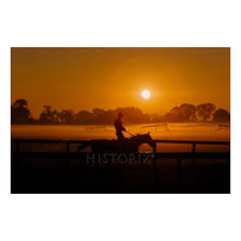 Load image into Gallery viewer, Digitally Restored and Enhanced 1960 Saratoga Springs Racing Print - New York Horse Track Summer Season - Thoroughbred Tradition - Archival Print

