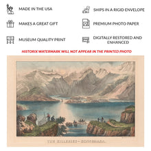 Load image into Gallery viewer, Digitally Restored and Enhanced 1856 The Killeries Connemara Print - Currier Ives Ireland Galway Mountains Harbour - Irish Famine Era - Archival Print
