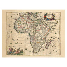 Cargar imagen en el visor de la galería, Digitally Restored and Enhanced 1689 Dutch Map of Africa Print - Amsterdam Golden Age Mountains of the Moon Nile Source - Baroque Era - Archival Print
