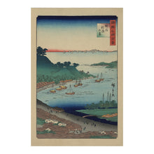 Load image into Gallery viewer, Digitally Restored and Enhanced 1859 Niigata Echigo Province Print - Hiroshige II Hundred Famous Views Japan Sea of Japan - Edo Period - Archival Print
