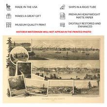 Cargar imagen en el visor de la galería, Digitally Restored and Enhanced 1884 Victoria British Columbia Views Print - Samuel Nine View Pacific Capital Inner Harbour - Victorian Era - Archival Print
