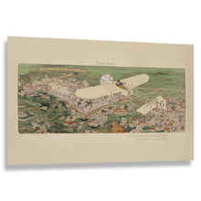 Load image into Gallery viewer, Digitally Restored and Enhanced 1911 Beaumont Bleriot Monoplane Rome Print - Gamy Paris Air Race Pioneer Aviation Aircraft - Edwardian - Archival Print
