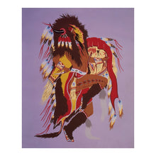 Load image into Gallery viewer, Digitally Restored and Enhanced 1952 Buffalo Dancer Print - Woody Crumbo Native American Ceremonial Art Potawatomi - Mid Century Fine Art - Archival Print

