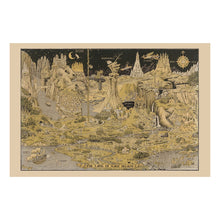 Load image into Gallery viewer, Digitally Restored and Enhanced 1935 Land of Make Believe Fantasy Map - Depression Era - Fantasy Cartography Art - Fairy Tale Kingdom Childrens Decor
