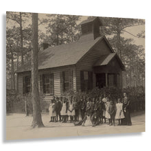 Cargar imagen en el visor de la galería, Digitally Restored and Enhanced 1900 South Carolina School Children Print - African American Education Rural Schoolhouse - Jim Crow Era - Archival Print

