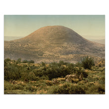 Load image into Gallery viewer, Digitally Restored and Enhanced 1890 Mount Tabor Holy Land Print - Jezreel Valley Galilee Israel Biblical Landscape - Photochrom - Archival Print
