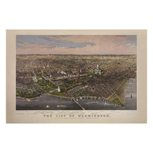 Cargar imagen en el visor de la galería, Digitally Restored and Enhanced 1880 Washington DC Waterfront Panoramic View Print - Victorian Capital Cityscape - Potomac River Steamboats - Museum-Quality Print
