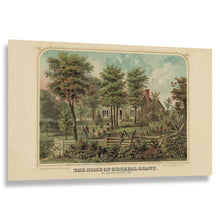 Cargar imagen en el visor de la galería, Digitally Restored and Enhanced 1865 Ulysses S. Grant Home Print - White Haven St. Louis Missouri - Civil War Era Americana - Museum-Quality Print
