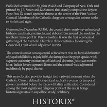 Cargar imagen en el visor de la galería, Digitally Restored and Enhanced 1870 Vatican Council Print - Pope Pius IX First Ecumenical Assembly Catholic Church - Papal History - Archival Print
