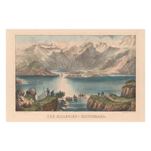 Load image into Gallery viewer, Digitally Restored and Enhanced 1856 The Killeries Connemara Print - Currier Ives Ireland Galway Mountains Harbour - Irish Famine Era - Archival Print

