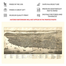 Cargar imagen en el visor de la galería, Digitally Restored and Enhanced 1879 Birds Eye View Halifax Nova Scotia Print - Ruger Atlantic Harbor Citadel Hill - Victorian Era - Archival Print

