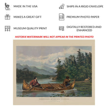 Load image into Gallery viewer, Digitally Restored and Enhanced 1863 American Hunting Scenes A Good Chance Print - Currier Ives Deer Hunter AF Tait - Civil War Era - Archival Print
