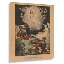 Load image into Gallery viewer, Digitally Restored and Enhanced 1856 The Resurrection Print - Currier Ives Easter Christ Biblical Victorian Religious - Devotional - Archival Print
