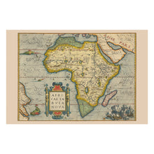 Cargar imagen en el visor de la galería, Digitally Restored and Enhanced 1572 Africa Continent Map - Age of Exploration - Colonial Era Geography Art - Mediterranean Coast Sub Saharan Interior
