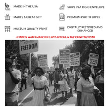 Load image into Gallery viewer, Digitally Restored and Enhanced 1963 March on Washington Print - Civil Rights Movement DC King Era Photograph - Jobs and Freedom - Archival Print
