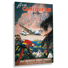 Load image into Gallery viewer, Digitally Restored and Enhanced 1935 Fly to the Caribbean by Clipper Travel Poster - Vintage Pan American Airlines Poster - Historic Pan Am Poster Wall Art
