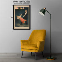 Load image into Gallery viewer, 1894 Kellar Magician Poster - Levitation Illusion - Victorian Gilded Age Theater Magic - Archival Print
