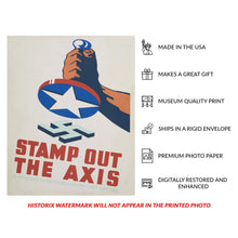 Cargar imagen en el visor de la galería, Digitally Restored and Enhanced 1941 Seattle Stamp Out the Axis WPA Federal Art Project World War II Poster - WWII Propaganda Art - Archival Reproduction
