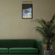 Load image into Gallery viewer, Digitally Restored and Enhanced 1900 Futuristic Air Travel Poster - Victorian Aviation Fantasy Flying Machines - Turn of Century - Archival Print
