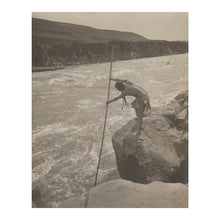 Load image into Gallery viewer, Digitally Restored and Enhanced 1910 The Fisherman Wishham Print - Columbia River Indigenous Salmon Fishing - Pacific Northwest - Archival Print
