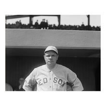 Load image into Gallery viewer, Digitally Restored and Enhanced 1919 Babe Ruth Print - Boston Red Sox Baseball Portrait - Bambino Slugger American Sports Legend - Archival Print
