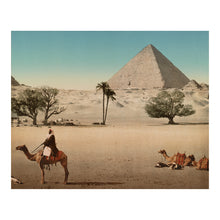 Load image into Gallery viewer, Digitally Restored and Enhanced 1890 Great Pyramid Print - Giza Cairo Egypt - Ancient Architecture Victorian Egyptology - Archival Print
