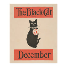 Load image into Gallery viewer, Digitally Restored and Enhanced 1890 The Black Cat Magazine Cover - December Gilded Age - Art Nouveau Literary Illustration - Archival Print
