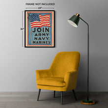 Load image into Gallery viewer, Digitally Restored and Enhanced 1917 WWI Recruitment Poster - Uphold Our Honor Army Navy Marines - World War I Propaganda - Archival Print
