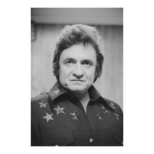 Load image into Gallery viewer, Digitally Restored and Enhanced 1977 Johnny Cash Print - Man in Black Portrait Country Music Legend - American Music Icon - Archival Print
