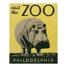 Load image into Gallery viewer, Digitally Restored and Enhanced1936 Philadelphia Zoo Poster - WPA Federal Art Project - Depression Era Graphic Design - Archival Print
