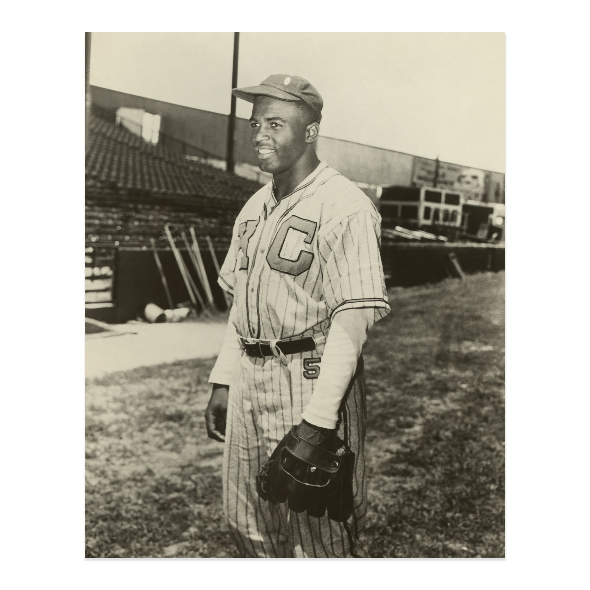 1945 Jackie Robinson in Kansas City Monarchs Uniform Photo Print