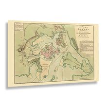 Load image into Gallery viewer, Digitally Restored and Enhanced 1776 Boston Map Poster - Plan of Boston and Its Environs Wall Art Print - Vintage Map of Boston and Its Environs
