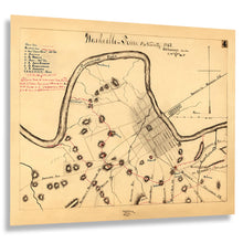 Load image into Gallery viewer, Digitally Restored and Enhanced 1863 Nashville Tennessee and Vicinity Map Print - Vintage Map of Nashville TN Poster - Tennessee Map Wall Art
