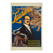 Load image into Gallery viewer, Digitally Restored and Enhanced 1913 Laurant Magician Illusionist Vaudeville Entertainment Poster - Golden Age of Magic History - Archival Reproduction

