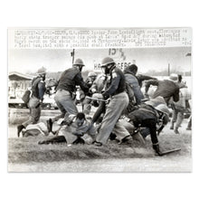 Load image into Gallery viewer, Digitally Restored and Enhanced 1965 John Lewis Poster Photo - Vintage Photo of SNCC Leader John Lewis During Attempted Negro March Wall Art Print
