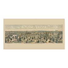 Load image into Gallery viewer, Digitally Restored and Enhanced 1888 Portland Oregon Map Print - Vintage Bird&#39;s Eye View of Portland Oregon The Metropolis of The Pacific Northwest Poster

