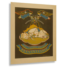 Load image into Gallery viewer, Digitally Restored and Enhanced 1938 Visit Historic Ephrata Pennsylvania Travel Poster - WPA Federal Art Project - Colonial Tourism Promotion - Gallery Print
