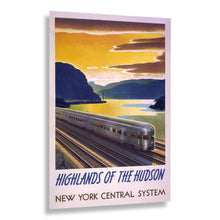 Load image into Gallery viewer, Digitally Restored and Enhanced 1940 Hudson Highlands New York Central Railroad Poster - Vintage Train Travel Tourism - American Railway Scenic Art - Archival Reproduction
