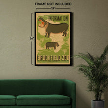 Cargar imagen en el visor de la galería, Digitally Restored and Enhanced 1938 Brookfield Zoo Chicago Poster - WPA Federal Art Project - Depression Era Art - Museum-Quality Print
