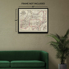Load image into Gallery viewer, Digitally Restored and Enhanced 1860 Northeastern States Railroad Map - Antebellum Transportation Cartography - Civil War Era Infrastructure - Archival Print

