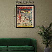 Load image into Gallery viewer, Digitally Restored and Enhanced 1895 Barnum &amp; Bailey Circus Poster - Grand Water Circus Aquatic Spectacle - Victorian Americana - Archival Print
