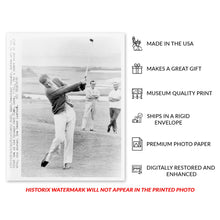 Load image into Gallery viewer, Digitally Restored and Enhanced 1963 John F Kennedy Poster Photo - Old Photo of American President John F Kennedy Playing Golf at Hyannis Port Wall Art
