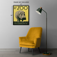 Load image into Gallery viewer, Digitally Restored and Enhanced1936 Philadelphia Zoo Poster - WPA Federal Art Project - Depression Era Graphic Design - Archival Print

