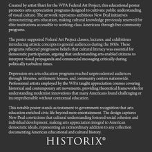 Load image into Gallery viewer, Digitally Restored and Enhanced 1936 Understanding the Arts Illinois WPA Federal Art Project Poster - Depression Era Art Deco - Archival Reproduction
