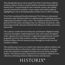 Cargar imagen en el visor de la galería, Digitally Restored and Enhanced 1920 West Point Military Academy Hudson River Travel Poster - Golden Age Tourism Art - Archival Reproduction
