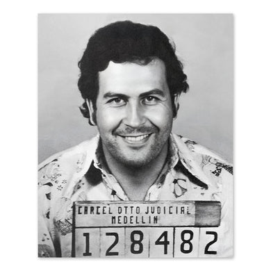 Digitally Restored and Enhanced 1976 Pablo Escobar Photo Print - Vintage Photo of Pablo Escobar Mugshot Poster Wall Art - Old Photo of Pablo Escobar Poster